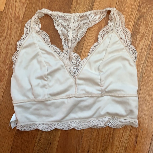 hearts racerback cream lace bralette - Picture 3 of 5